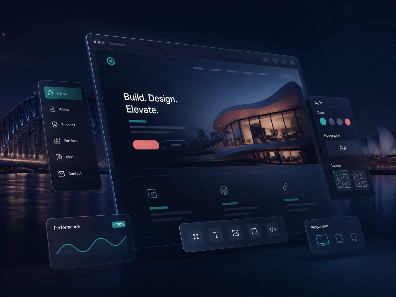 Custom WordPress website design for Sydney businesses on desktop and mobile screens